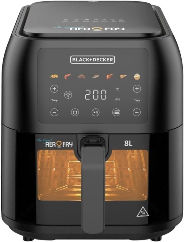 Black and Decker Airfryer SAF80W – 8L 1700W (International Warranty) - Image 2