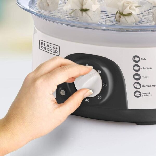 Black and Decker Food Steamer HS6000 - 10L 775W (International Warranty) - Image 3