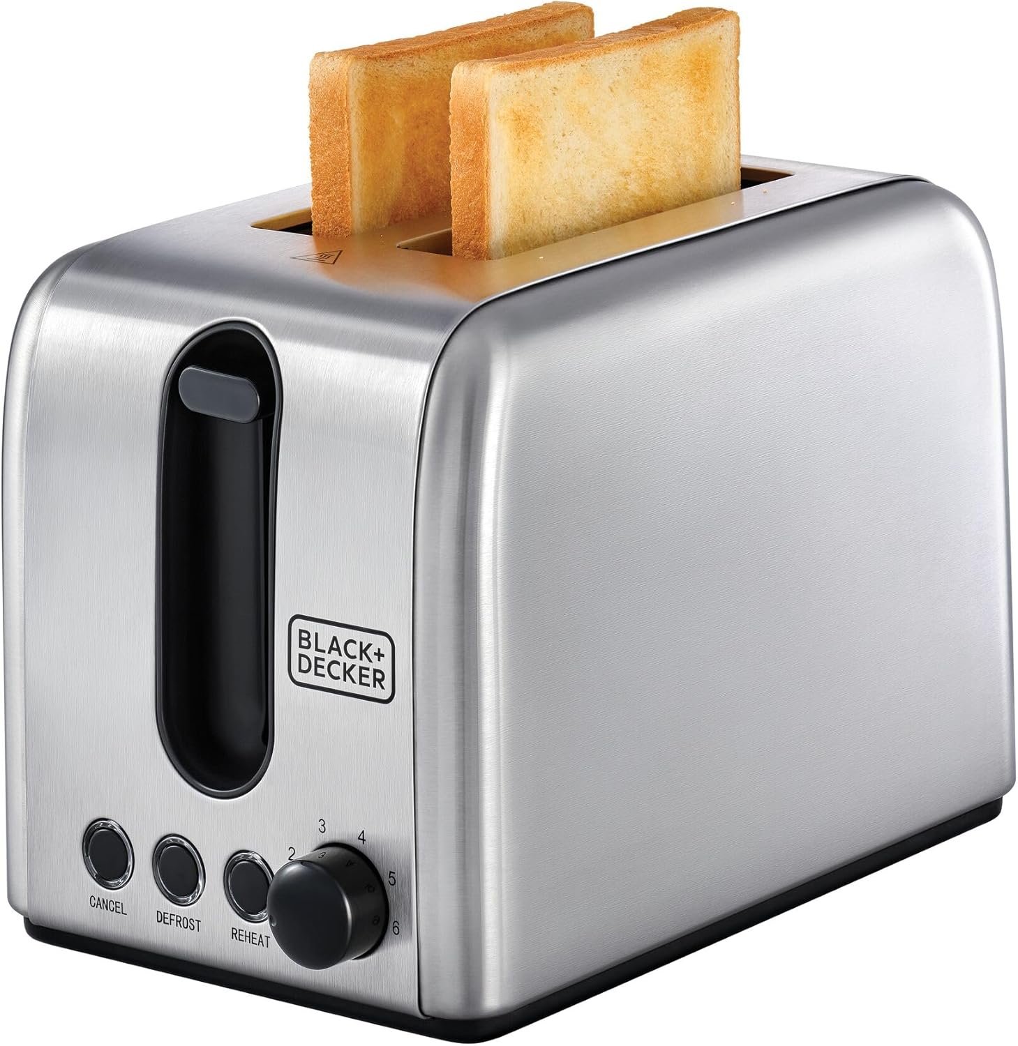 Black and Decker Toaster ET244 – 1050W 2-Slice Stainless Steel Toaster with 6 Browning Levels, Reheat & Defrost Functions - Image 2