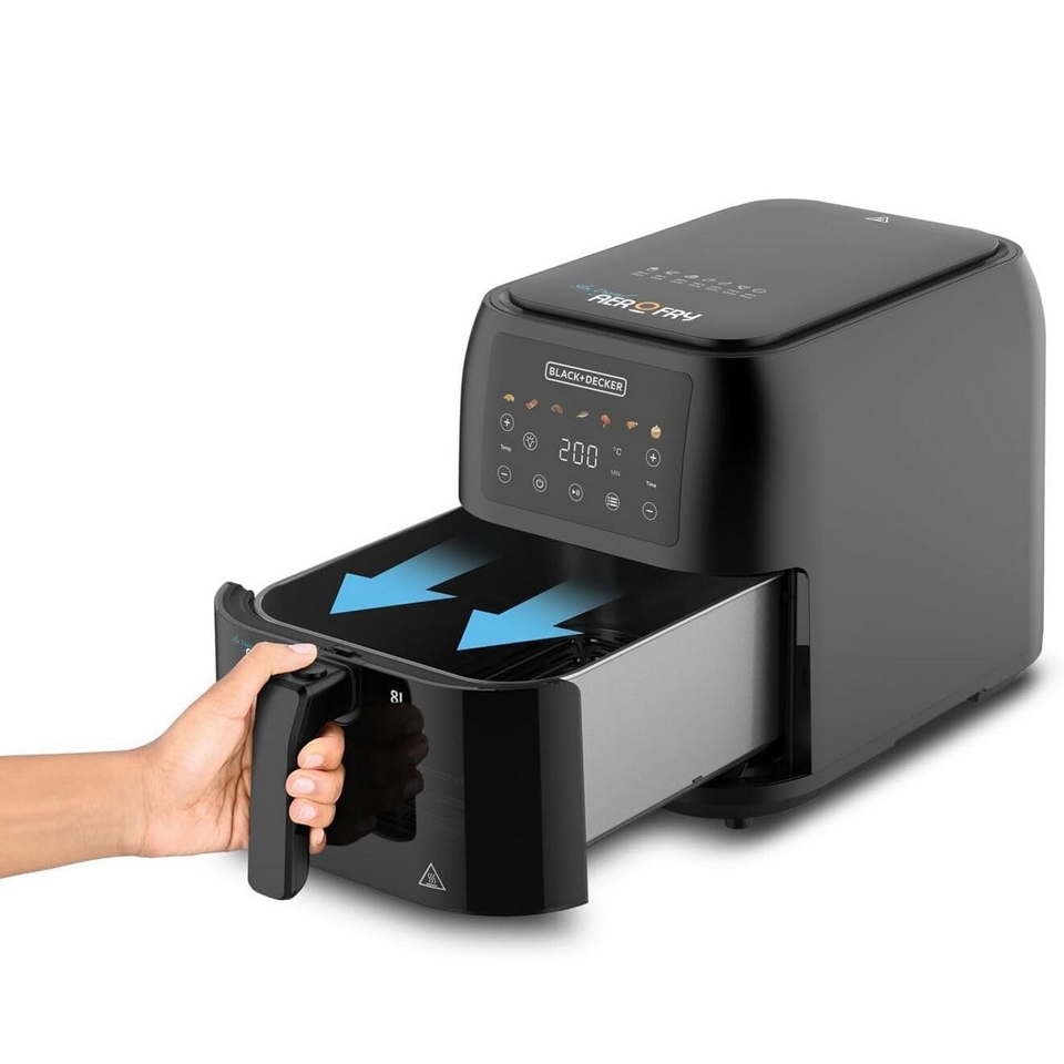 Black and Decker Airfryer SAF80W – 8L 1700W Digital Airfryer with Viewing Window, 7 Presets & Rapid Air Convection - Image 5