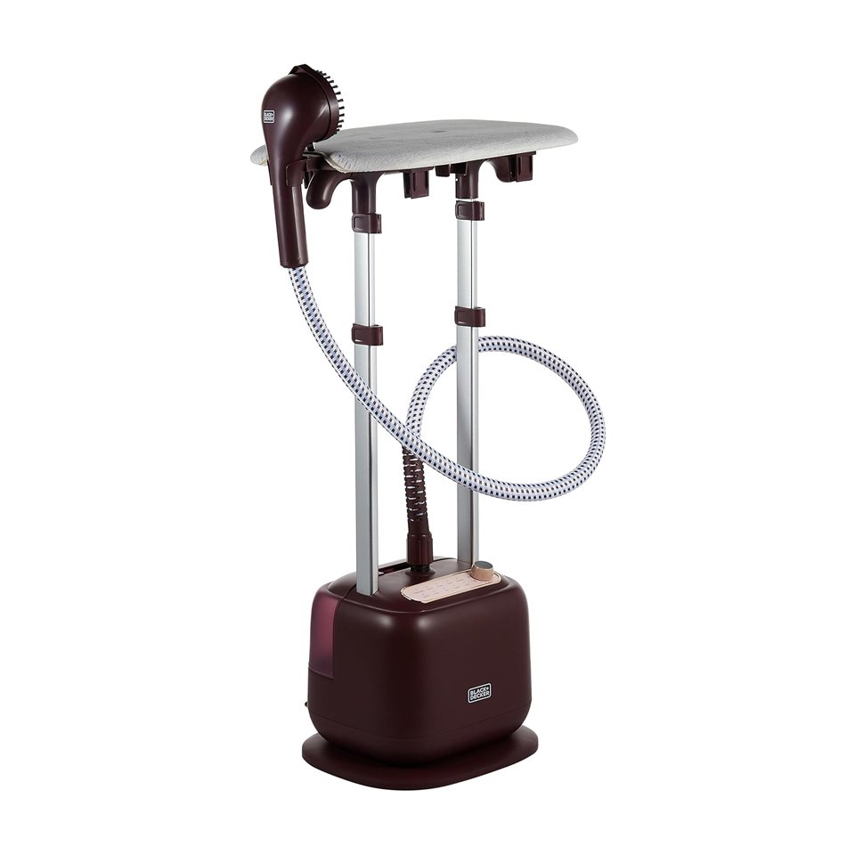 Black and Decker Stand Garment Steamer GSTD2450 – 2400W | Dual-Pole Digital Steamer with 2L Tank, 10 Steam Settings & Horizontal/Vertical Ironing Board - Image 2