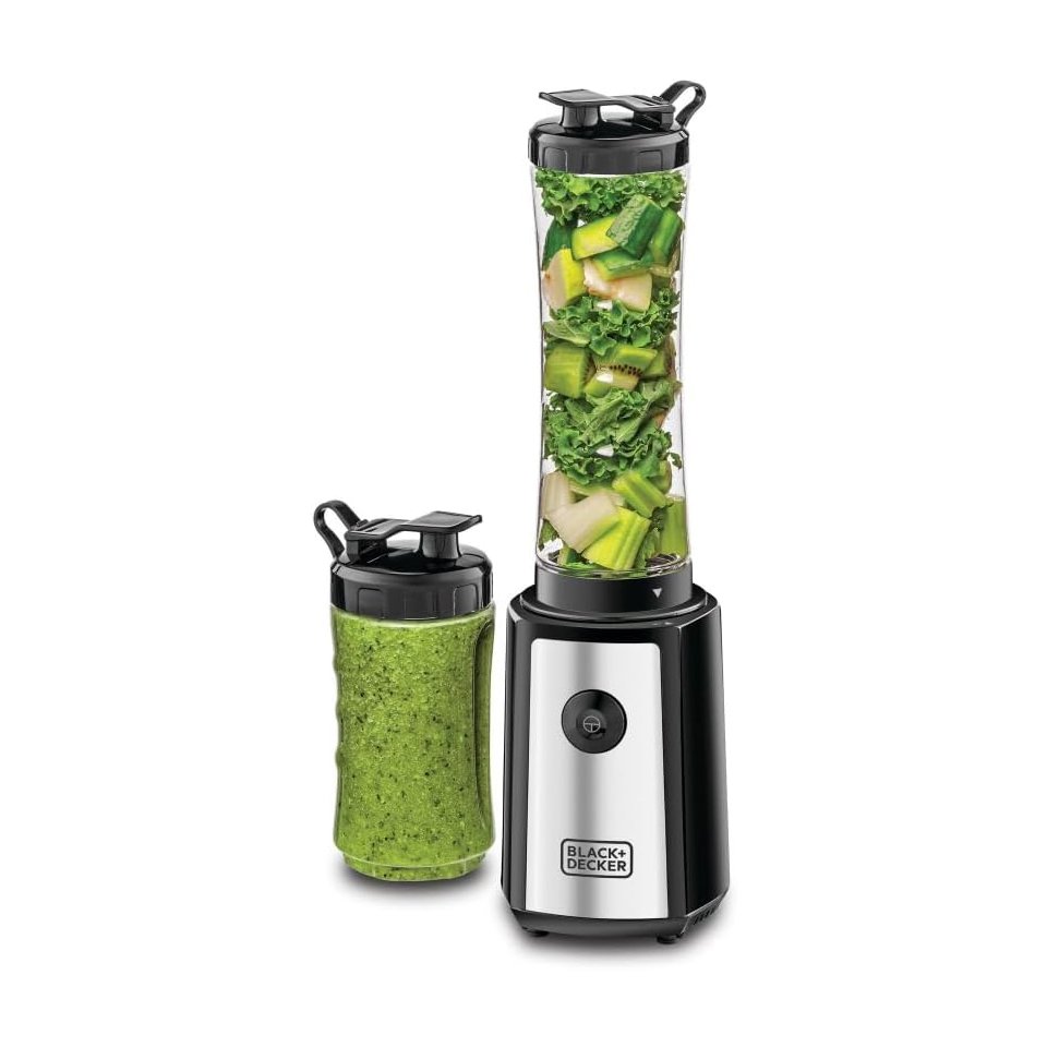 Black and Decker Personal Blender SBX300 – 300W Sports & Smoothie Maker with 500ml & 300ml Bottles, Turbo Speed, SS Blades - Image 2