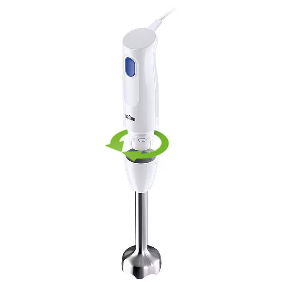 Braun Hand Blender MQ10.001 – 450W MultiQuick 1, One-Touch 1-Speed, 600ml BPA-Free Beaker, Stainless Steel Shaft - الصورة 2