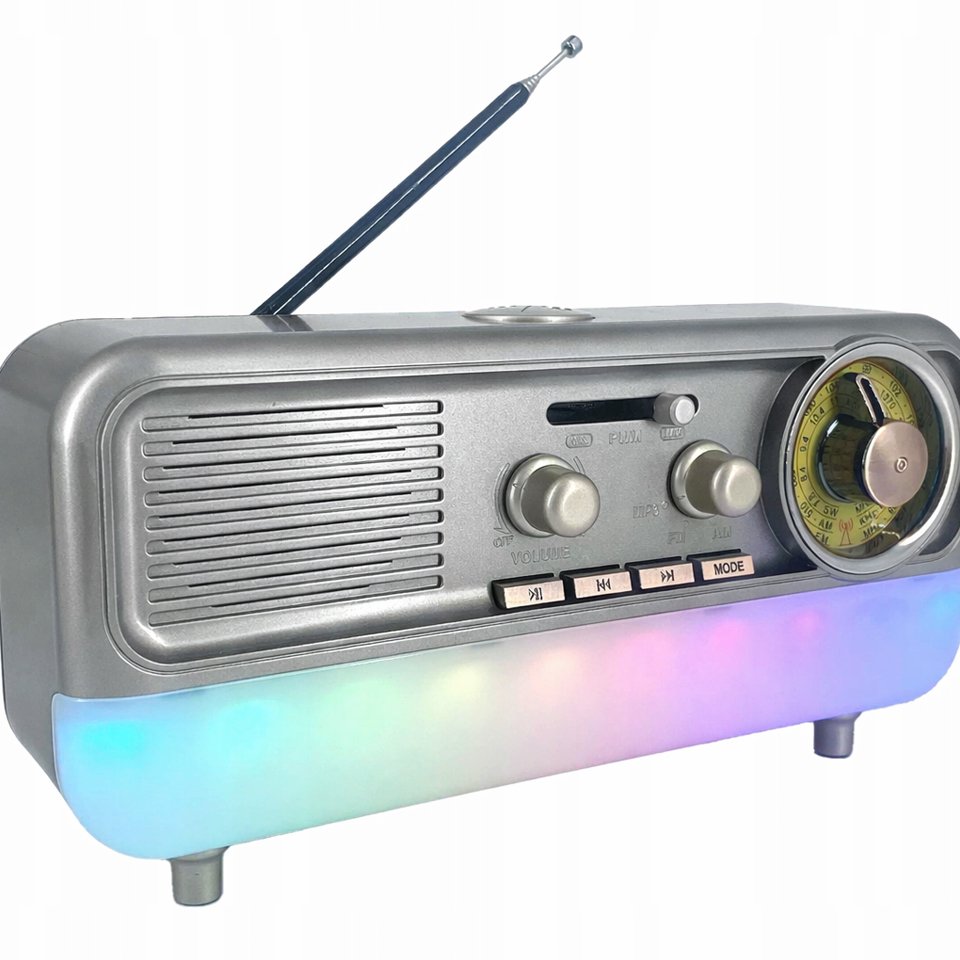 Meier Radio MD-1314BT – Vintage 3-Band AM/FM/SW Bluetooth Speaker with USB, TF, AUX & Ambient LED Light - Image 2