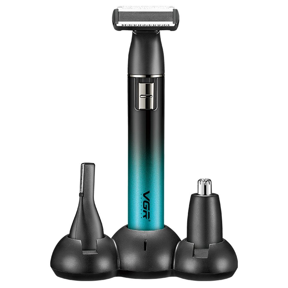 VGR Professional 3-in-1 Men’s Grooming Kit V-628 | Body, Nose, Ear & Eyebrow Trimmer, Self-Sharpening Blades, 60 Min Runtime, USB Charging - Image 2
