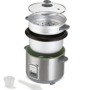 Kenwood Rice Cooker RCM28 2.8L 1000W 2-in-1 Rice Cooker with Food Steamer Basket, Non-Stick Pot, Tempered Glass Lid & Keep Warm Function - Image 2