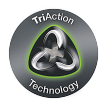 Braun TriAction Technology logo showcasing the triangular jug blending system for fast and fine mixing.