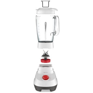 Moulinex LM207125 700W blender jar mounted on base
